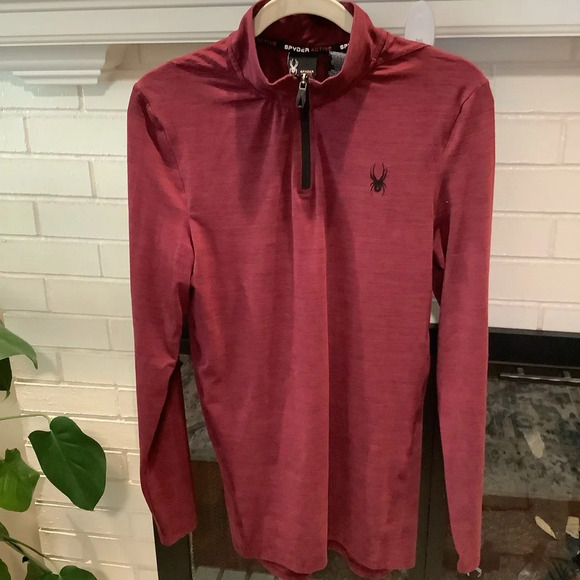 #325 Spyder super Soft 1/4 Zip Athletic Pullover Size Medium - Picture 2 of 5
